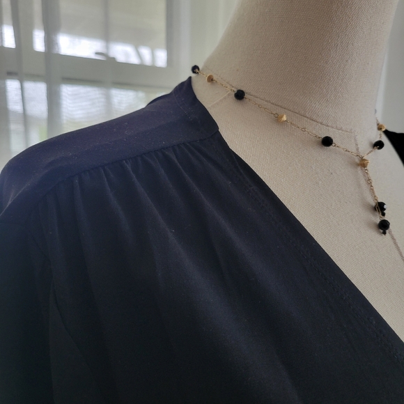 Coldwater Creek, Faux wrap top, Black,  Size M - Picture 3 of 5